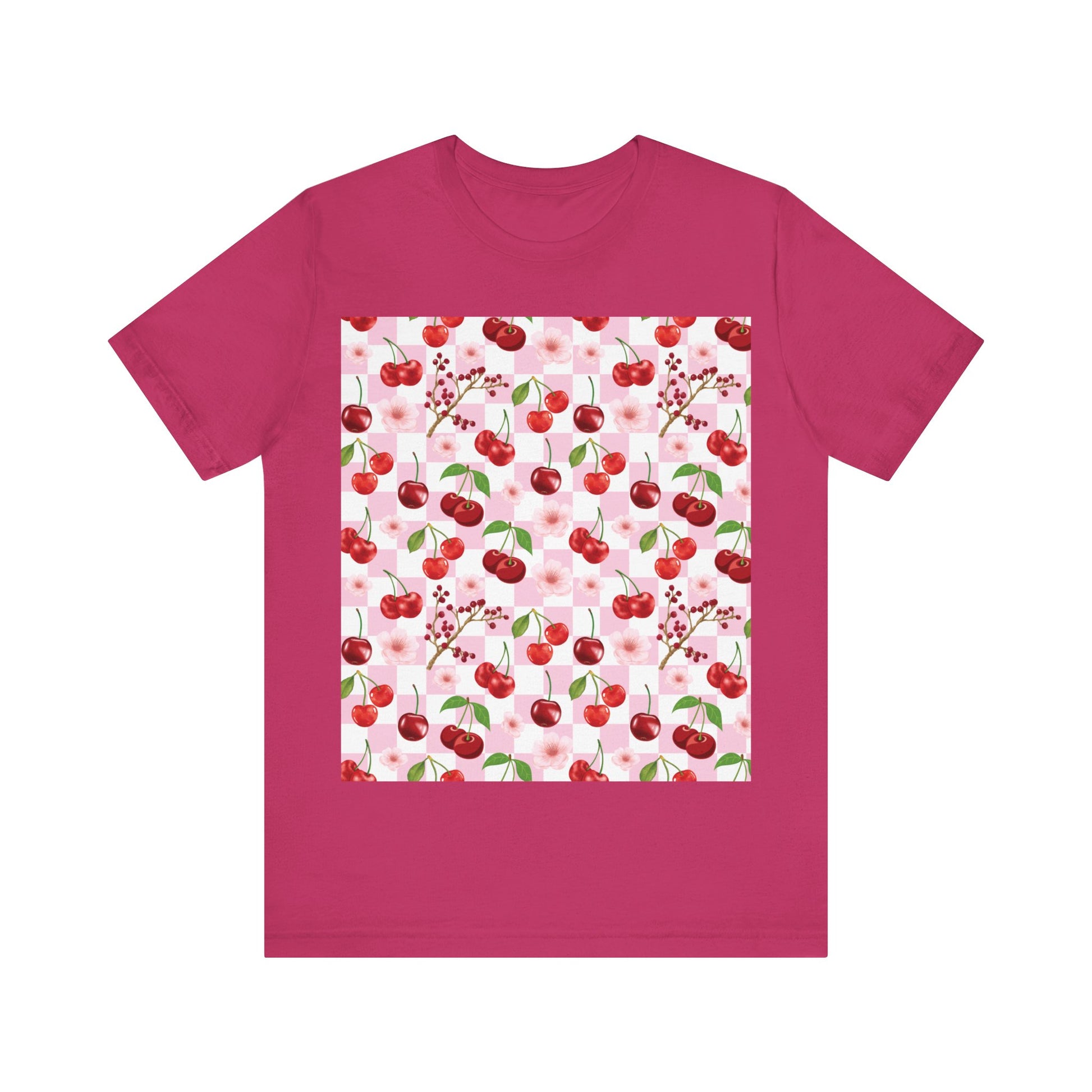 Cherry Checkerboard T - Shirt - T - Shirt - Kristine Celestine