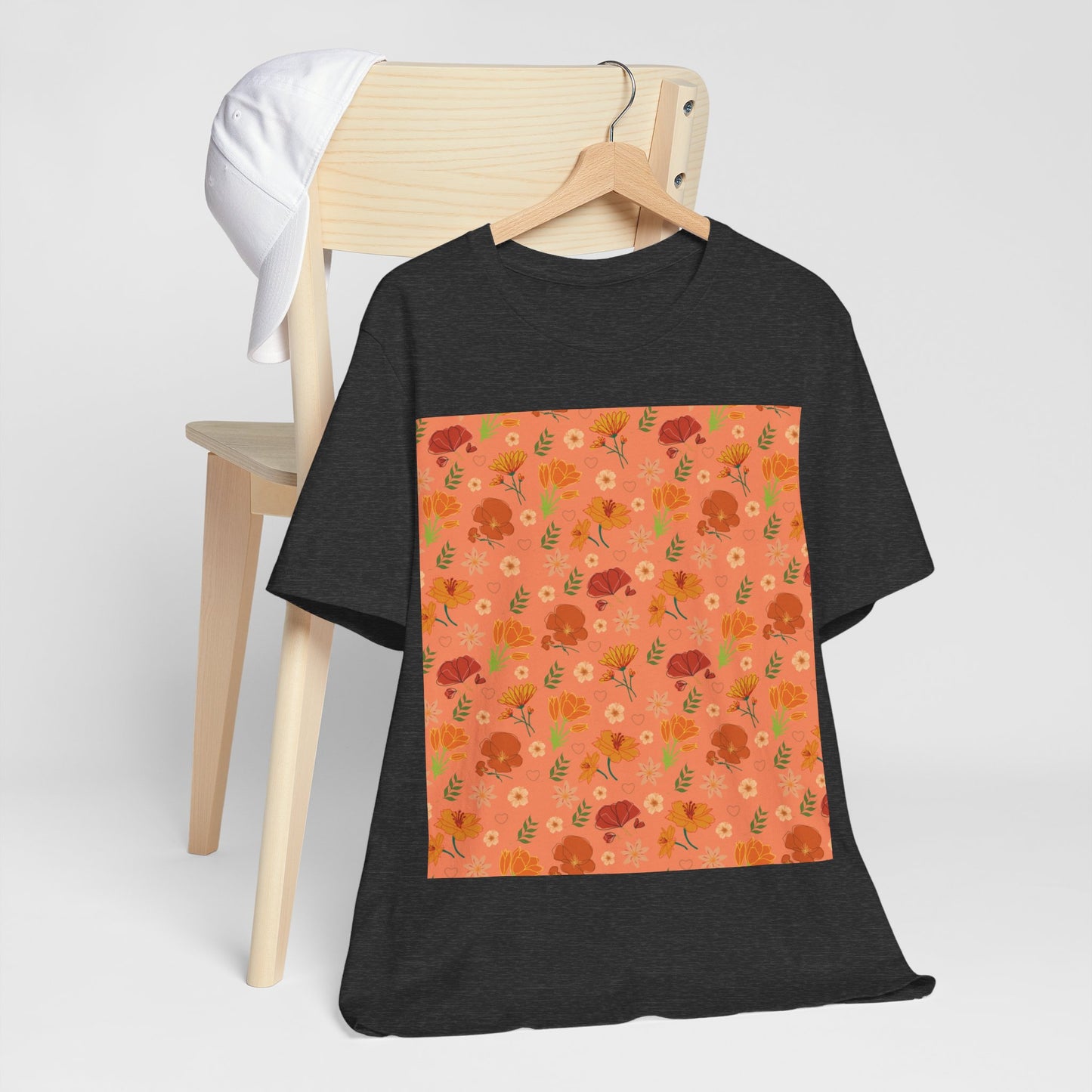 Coral Peach Meadow T - Shirt - T - Shirt - Kristine Celestine