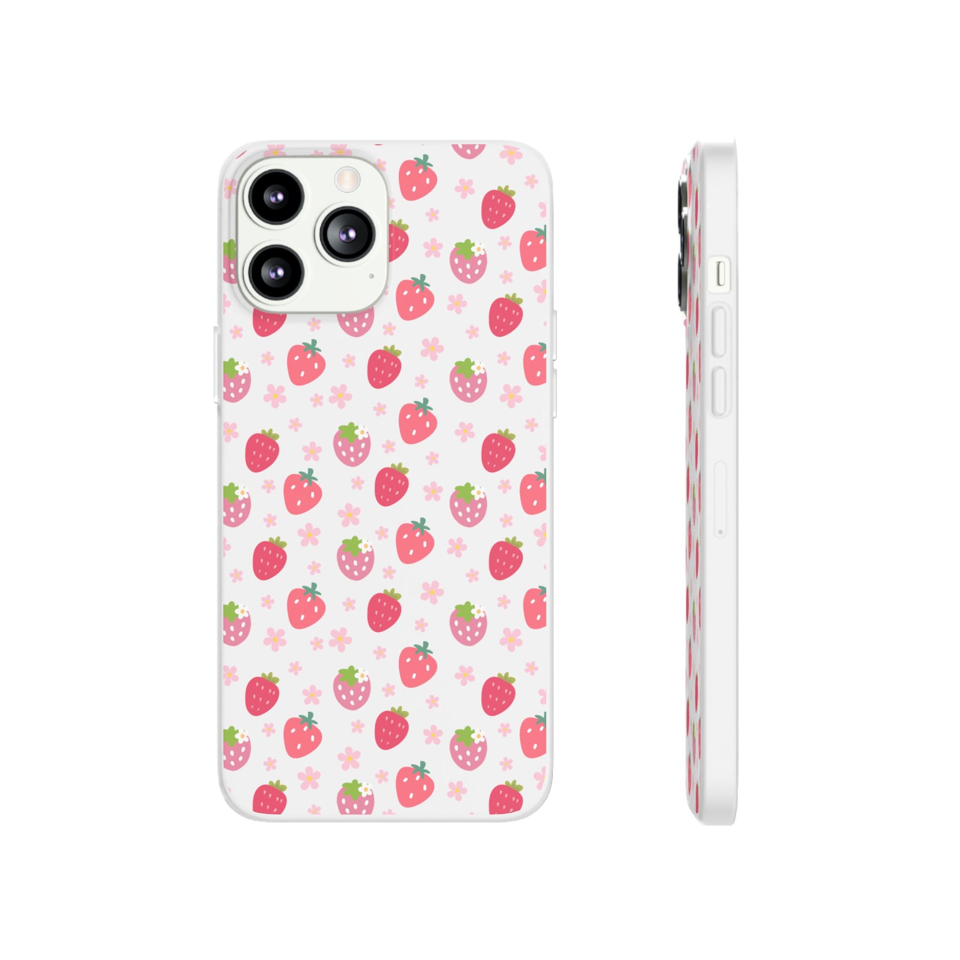 Strawberries and Daisies Flexible Phone Case iPhone Case Samsung Galaxy - Phone Case - Kristine Celestine