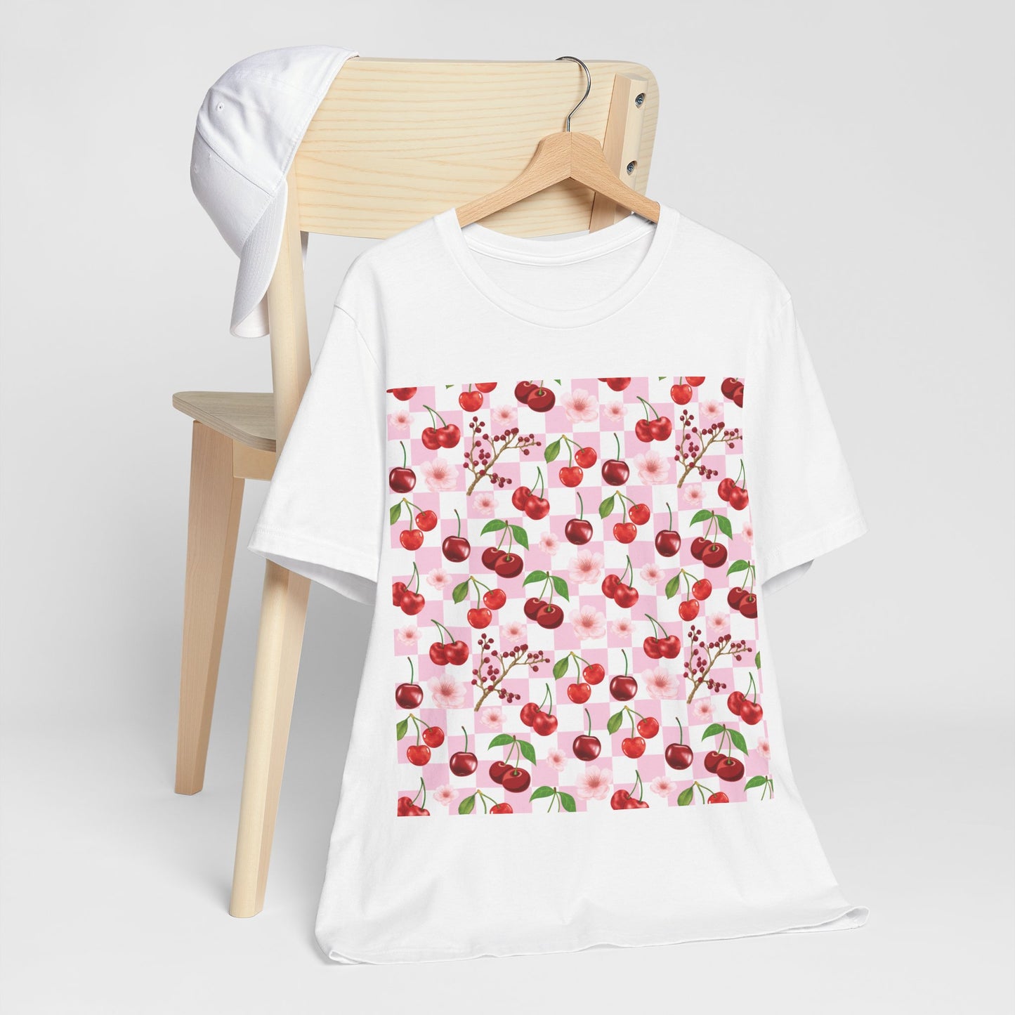 Cherry Checkerboard T - Shirt - T - Shirt - Kristine Celestine