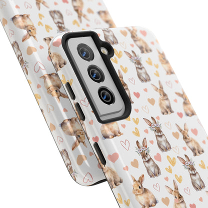 Bunny Love Tough Phone Case for iPhone and Samsung Galaxy