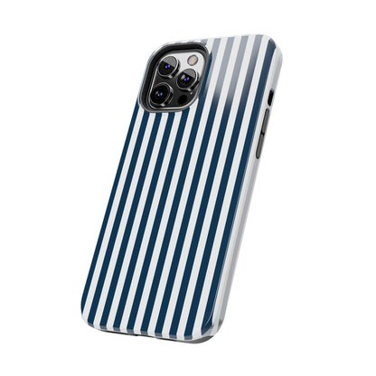 Navy Blue Stripes Tough Phone Case for iPhone and Samsung Galaxy