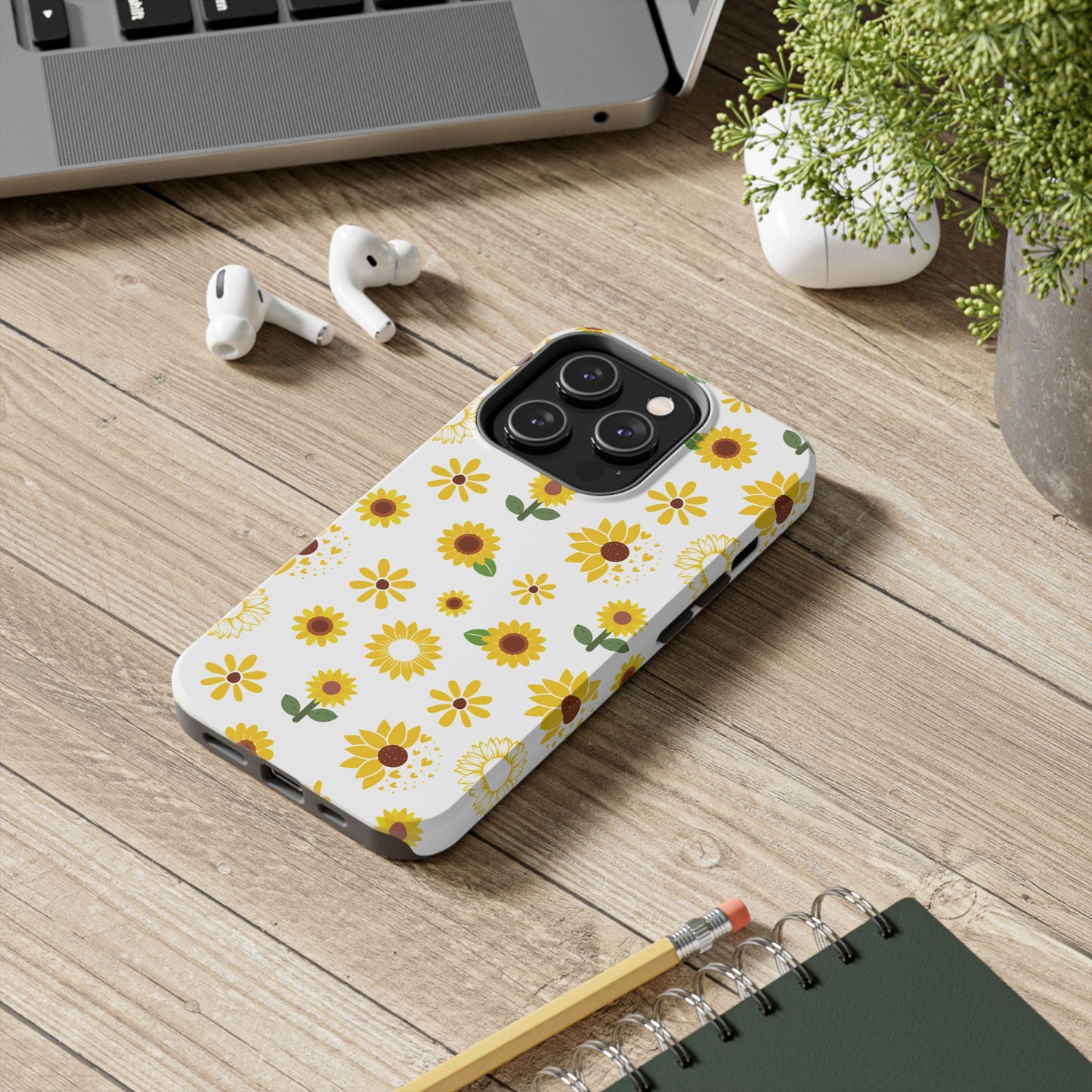 Sunflower Burst Tough Phone Case for iPhone and Samsung Galaxy