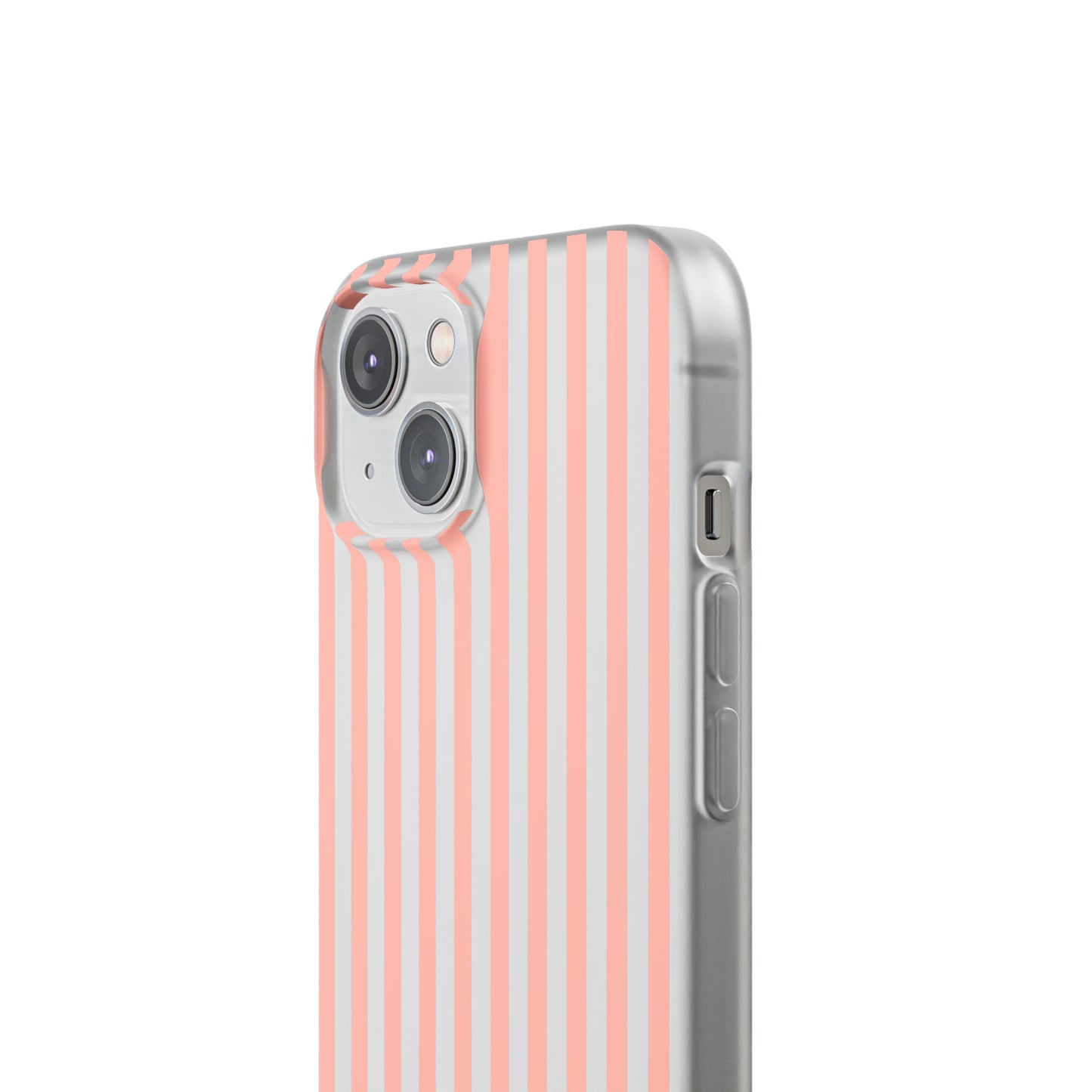 Coral Pink Stripes Flexible Phone Case iPhone Case Samsung Galaxy - Phone Case - Kristine Celestine