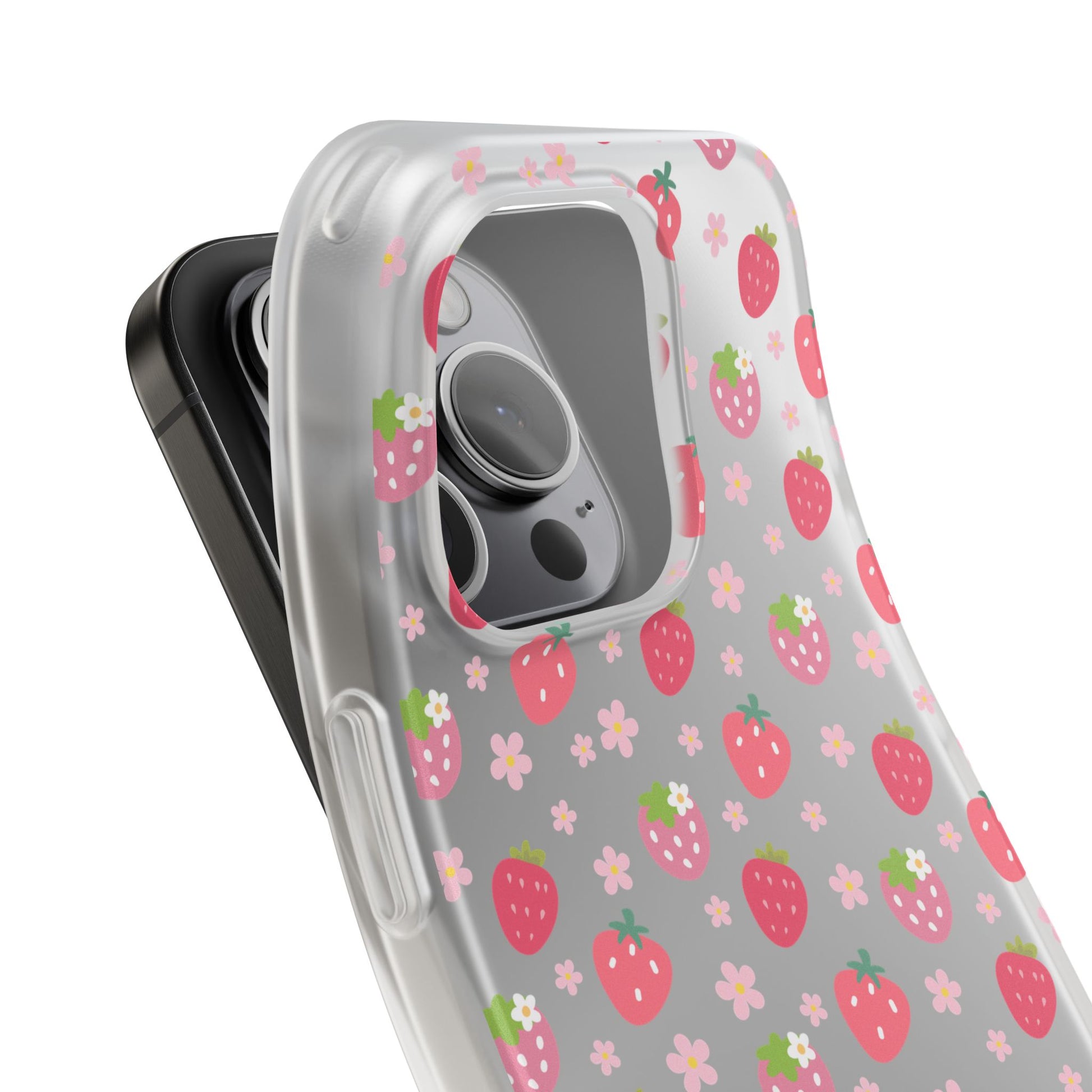 Strawberries and Daisies Flexible Phone Case iPhone Case Samsung Galaxy - Phone Case - Kristine Celestine