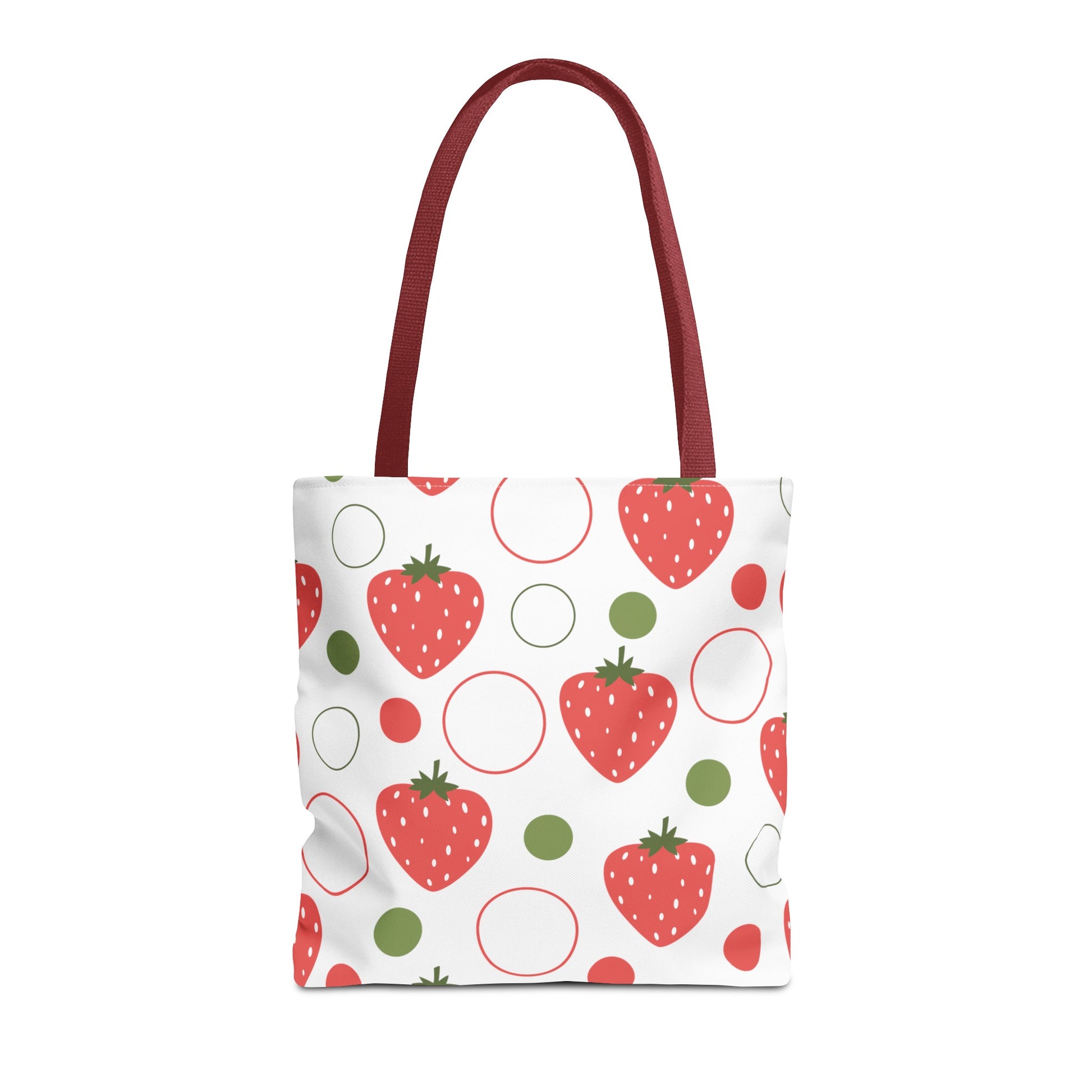 Red Strawberry Bubbles Tote Bag - Bags - Kristine Celestine