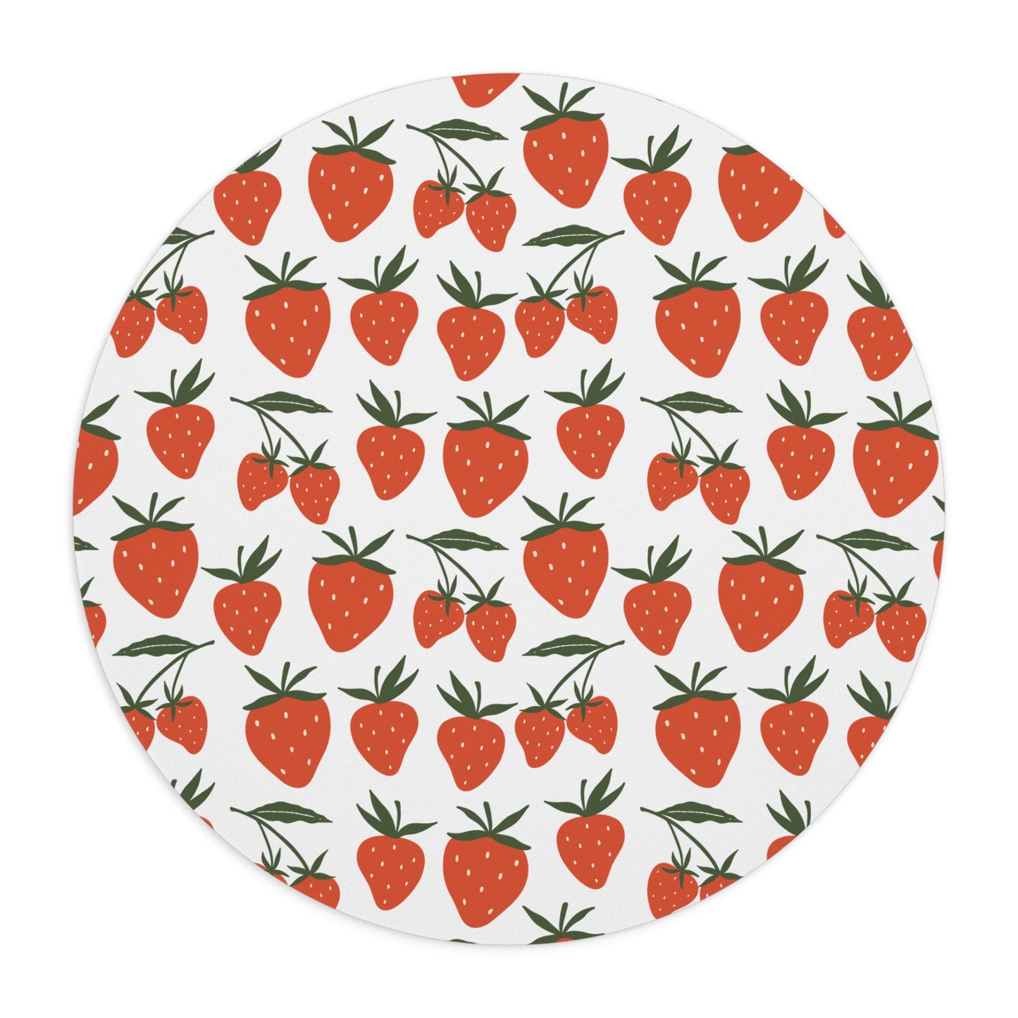 Tropical Strawberry Mousepad Red Fruity Strawberries Desk Pad