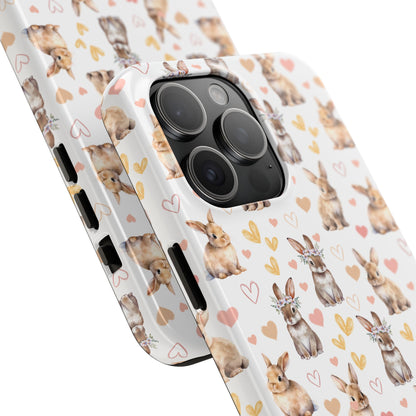 Bunny Love Tough Phone Case for iPhone and Samsung Galaxy