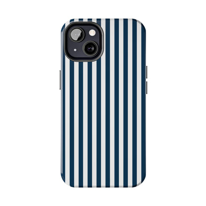 Navy Blue Stripes Tough Phone Case for iPhone and Samsung Galaxy