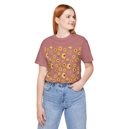 Camisa unisex con ráfaga de girasol