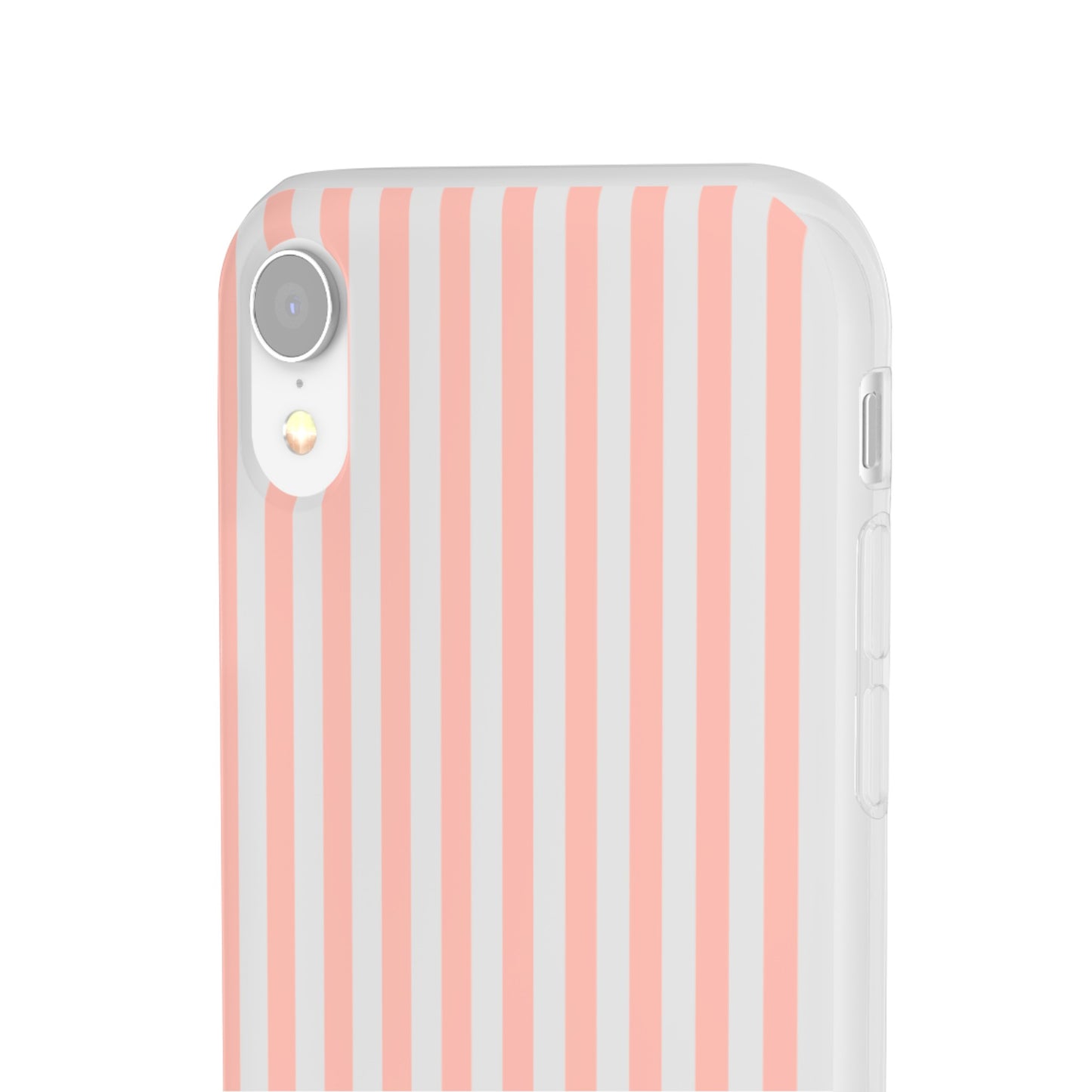 Coral Pink Stripes Flexible Phone Case iPhone Case Samsung Galaxy - Phone Case - Kristine Celestine