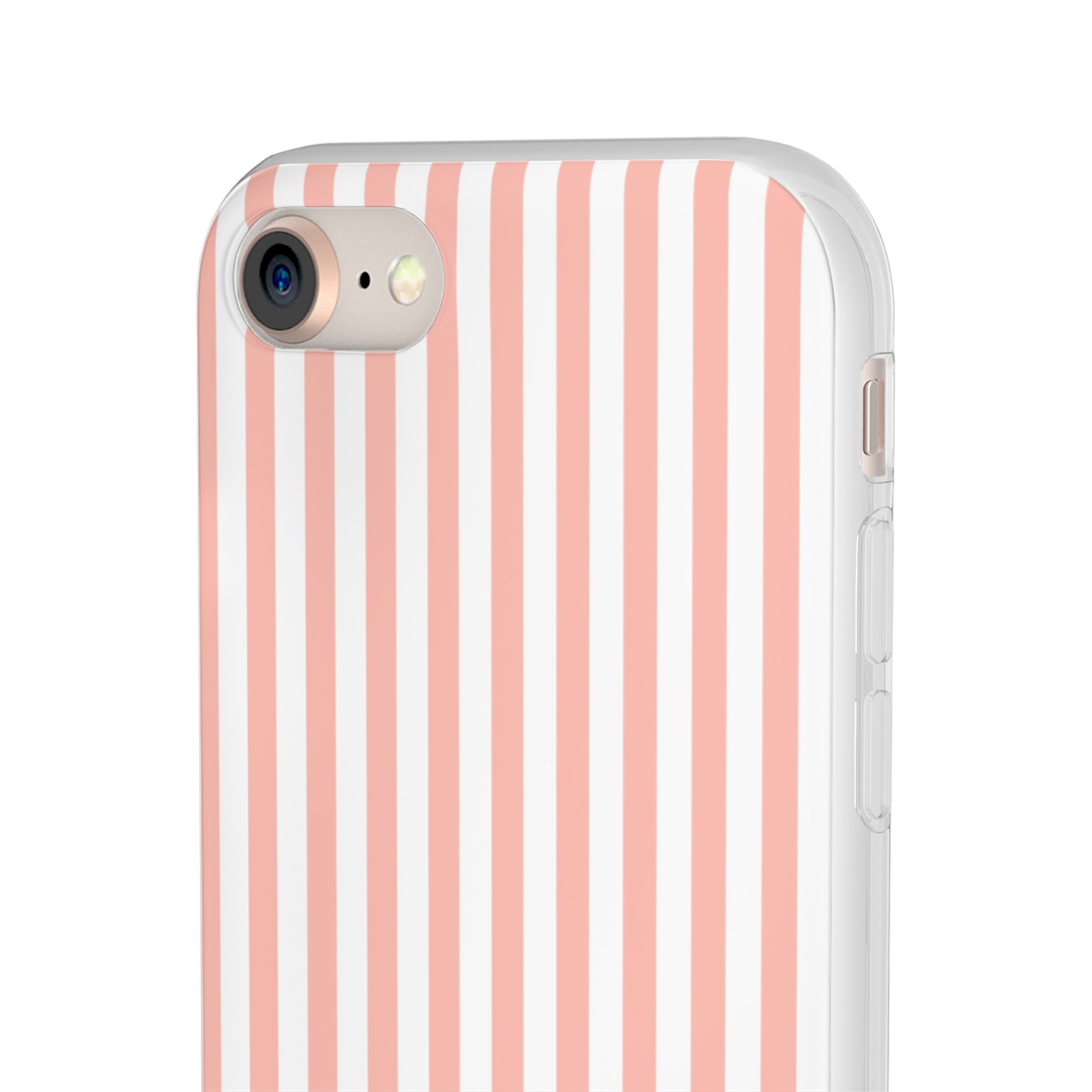 Coral Pink Stripes Flexible Phone Case iPhone Case Samsung Galaxy - Phone Case - Kristine Celestine