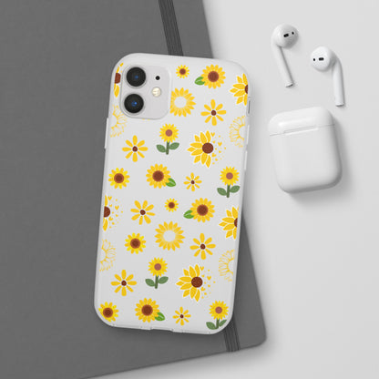 Sunflower Burst Flexible Phone Case iPhone Case Samsung Galaxy