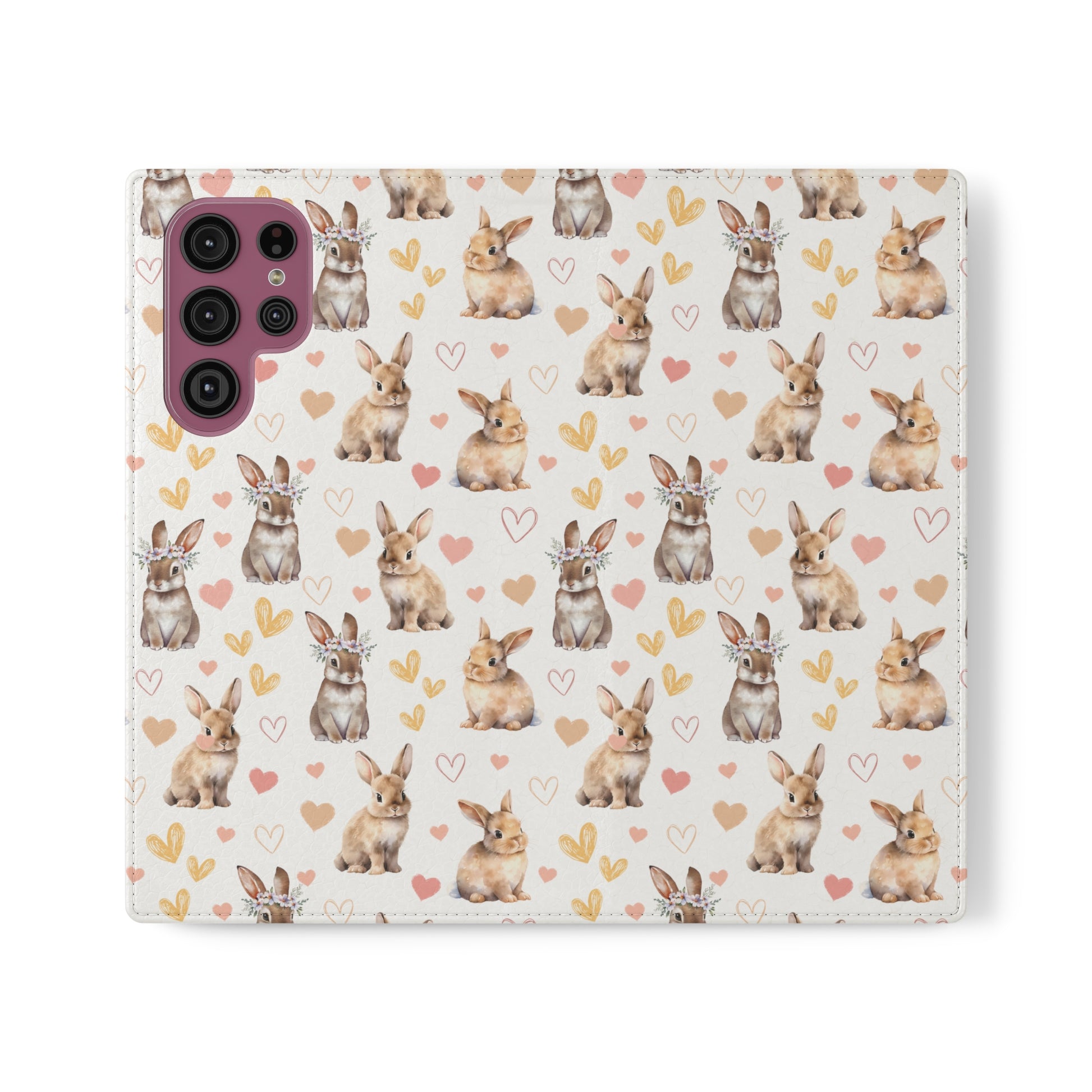 Bunny Love Flip Phone Case Cover with Pockets - Phone Case - Kristine Celestine