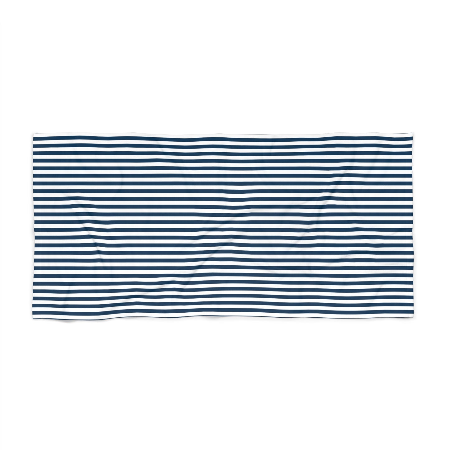 Navy Blue Stripes Beach Towel