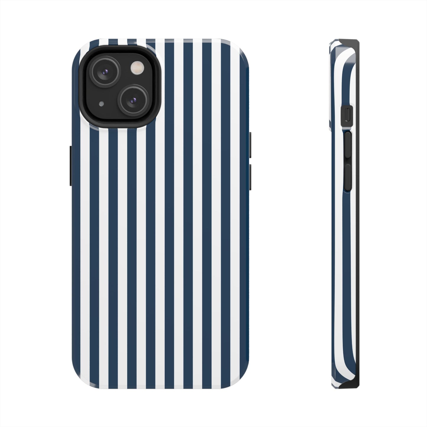 Navy Blue Stripes Tough Phone Case for iPhone and Samsung Galaxy