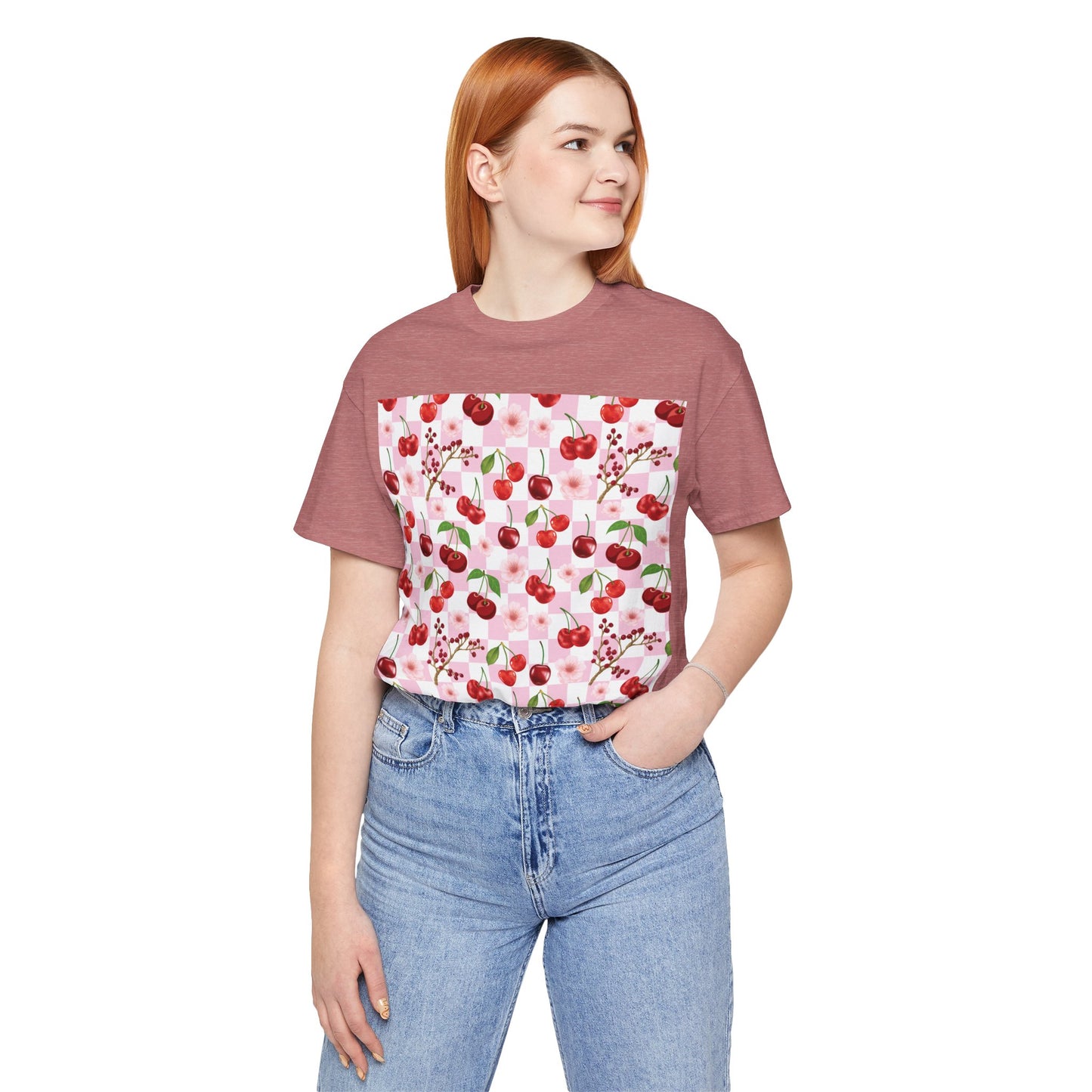 Cherry Checkerboard T - Shirt - T - Shirt - Kristine Celestine