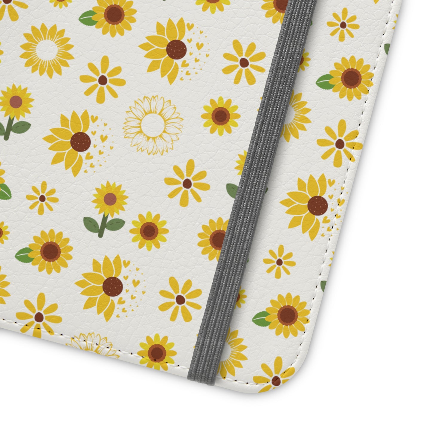 Sunflower Burst Flip Phone Case Cover with Pockets - Phone Case - Kristine Celestine