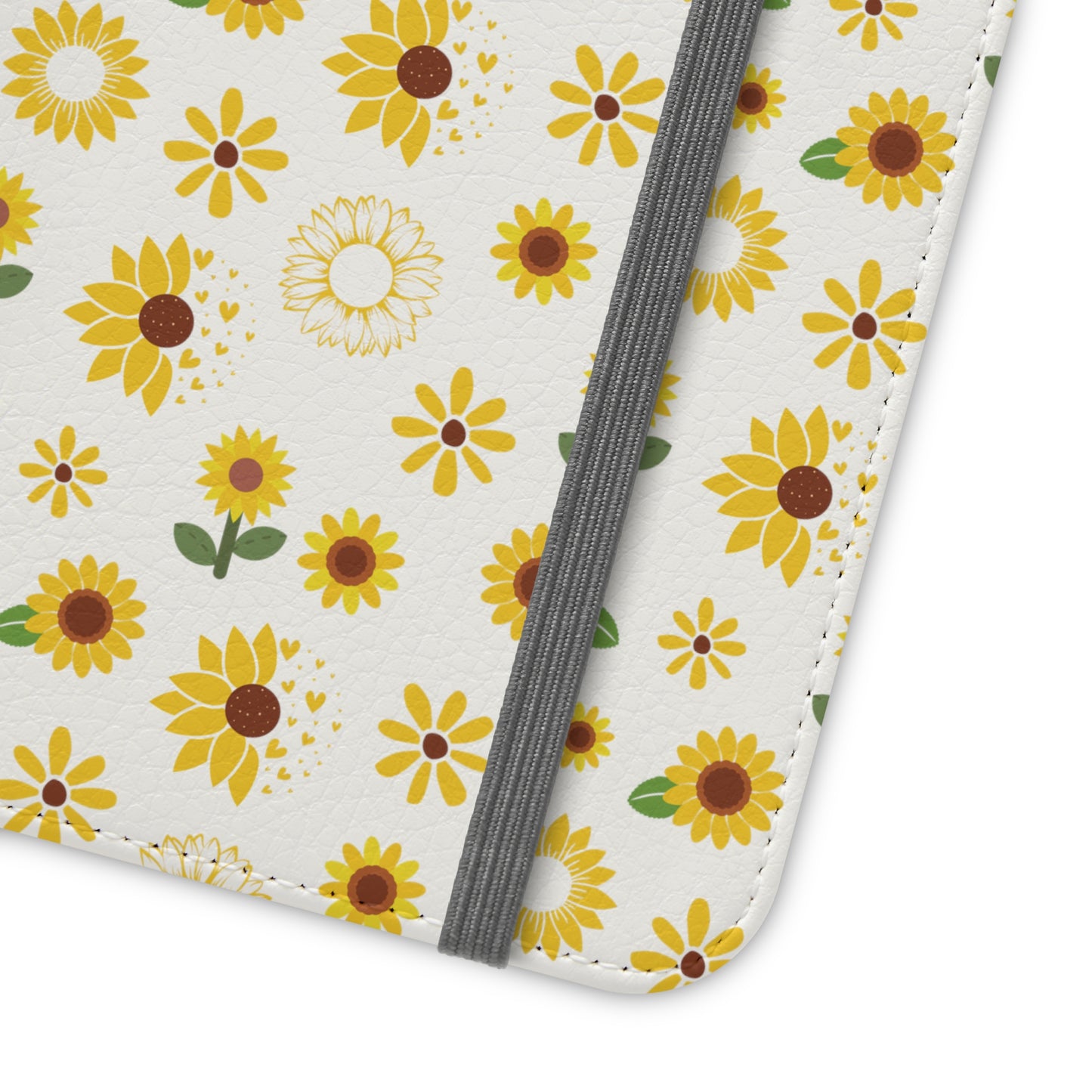 Sunflower Burst Flip Phone Case Cover with Pockets - Phone Case - Kristine Celestine