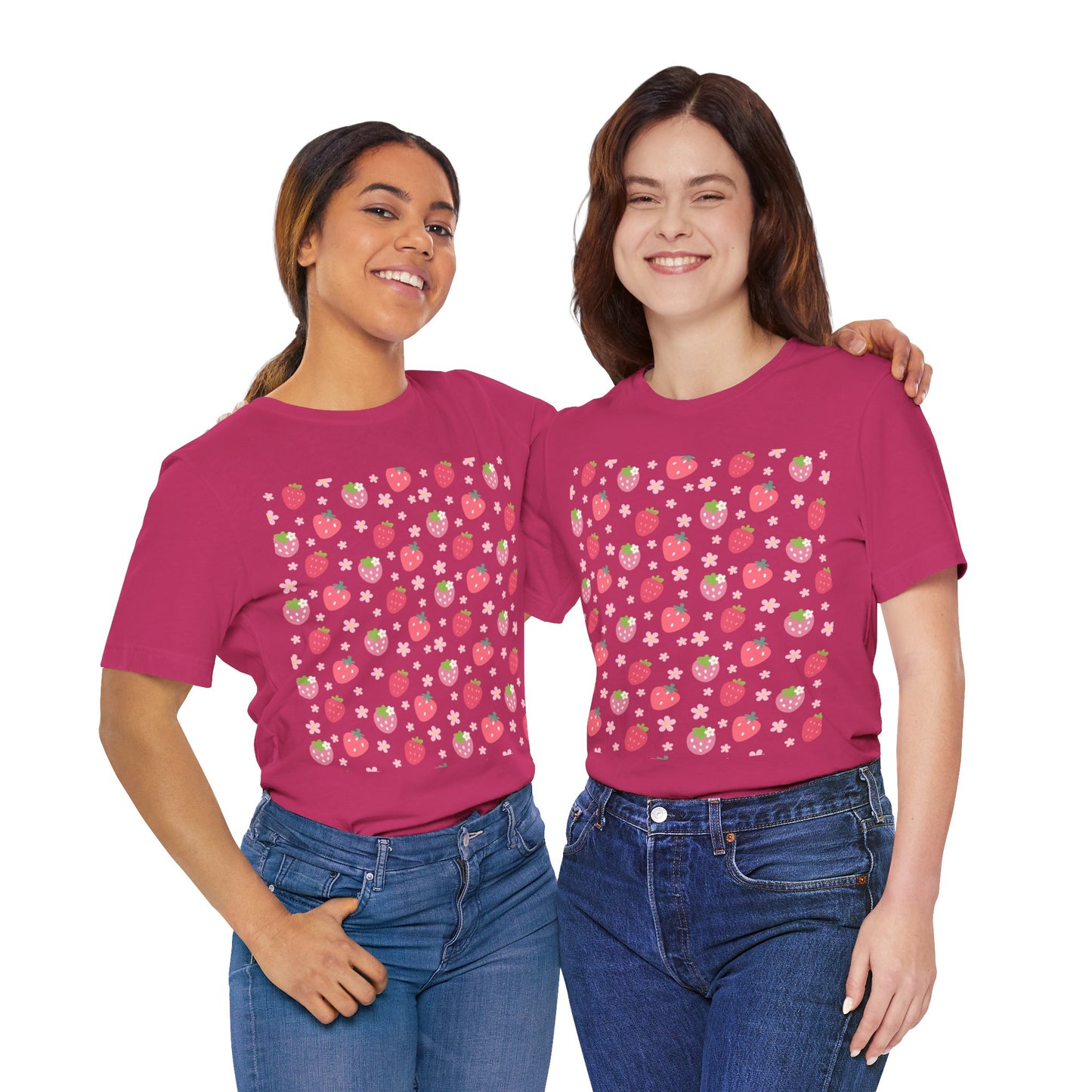 Strawberries and Daisies T - Shirt - T - Shirt - Kristine Celestine