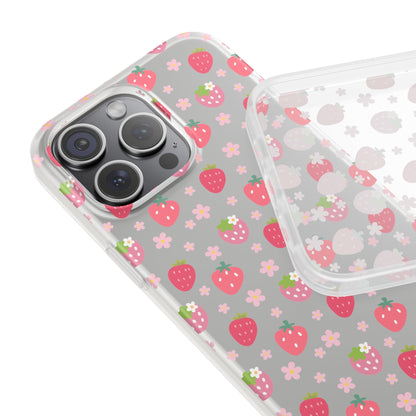 Strawberries and Daisies Flexible Phone Case iPhone Case Samsung Galaxy - Phone Case - Kristine Celestine