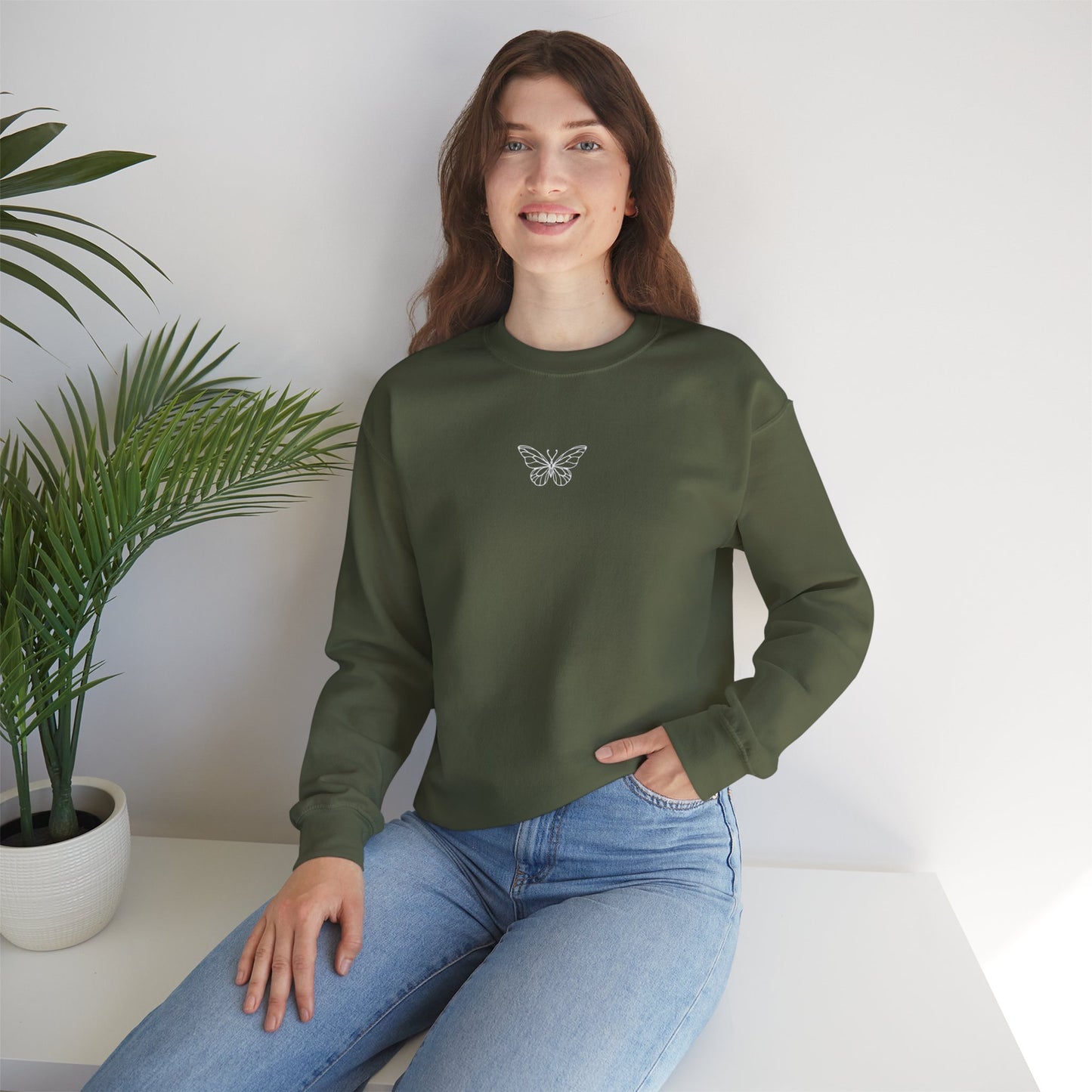 Simple Butterfly Crewneck Sweatshirt