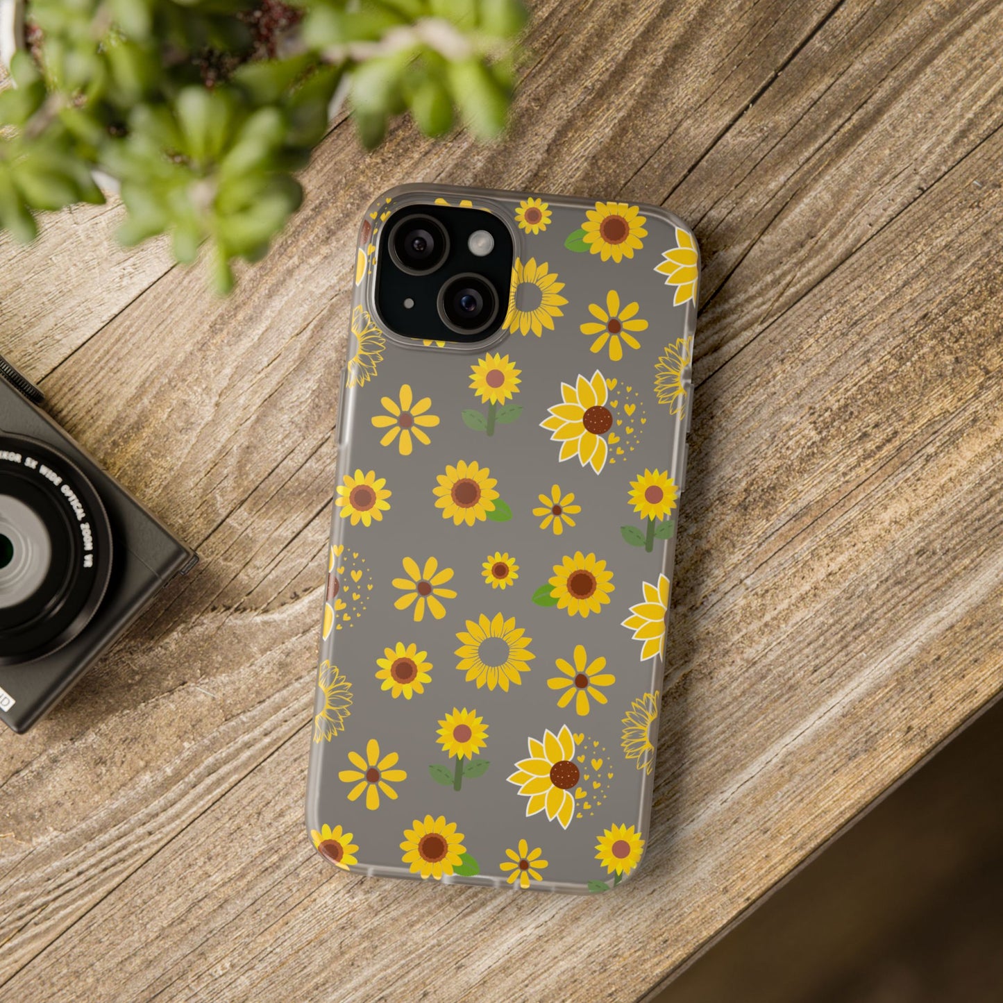 Sunflower Burst Flexible Phone Case iPhone Case Samsung Galaxy