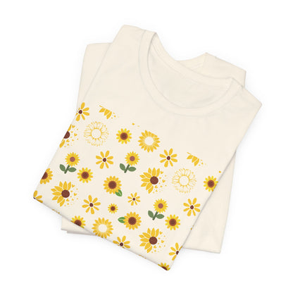 Camisa unisex con ráfaga de girasol