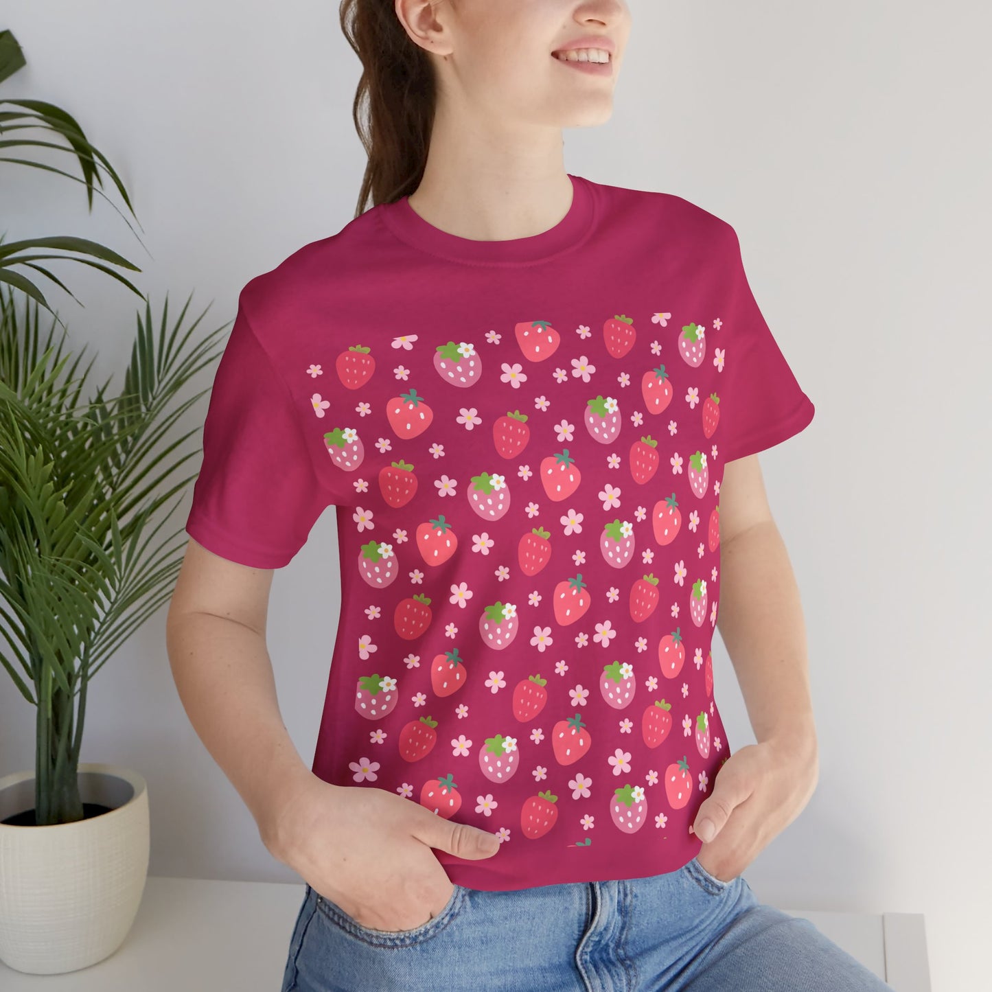 Strawberries and Daisies T - Shirt - T - Shirt - Kristine Celestine