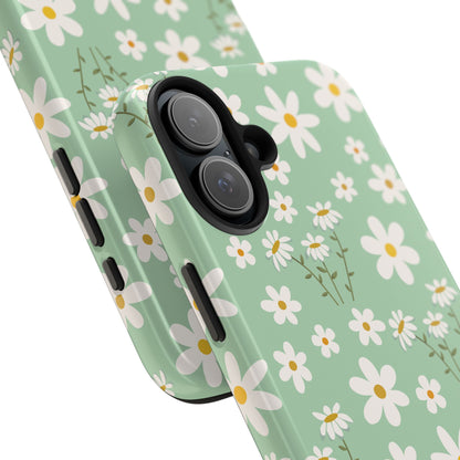 Mint Daisy Delight Tough Phone Case for iPhone and Samsung Galaxy