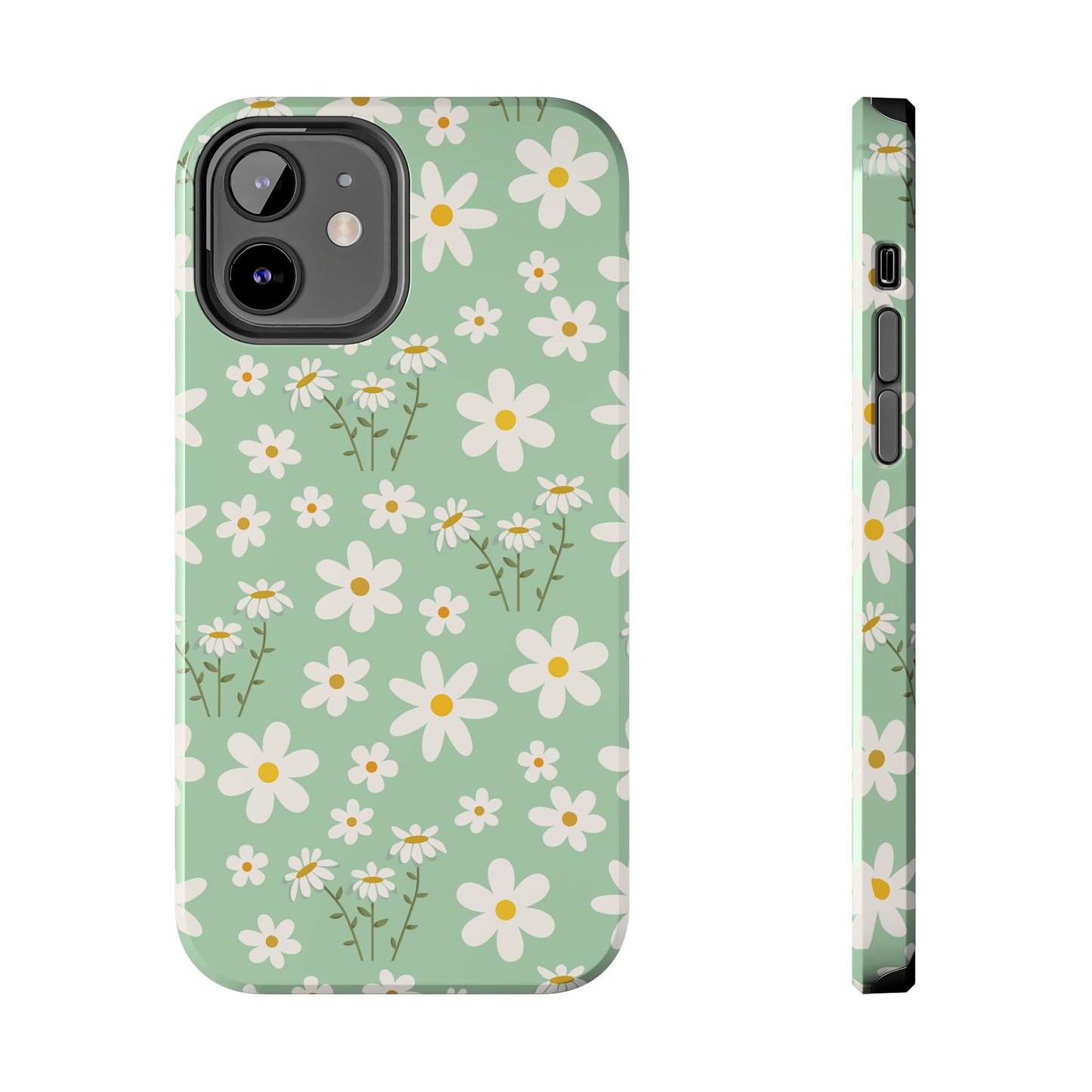 Mint Daisy Delight Tough Phone Case for iPhone and Samsung Galaxy