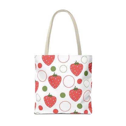 Red Strawberry Bubbles Tote Bag - Bags - Kristine Celestine