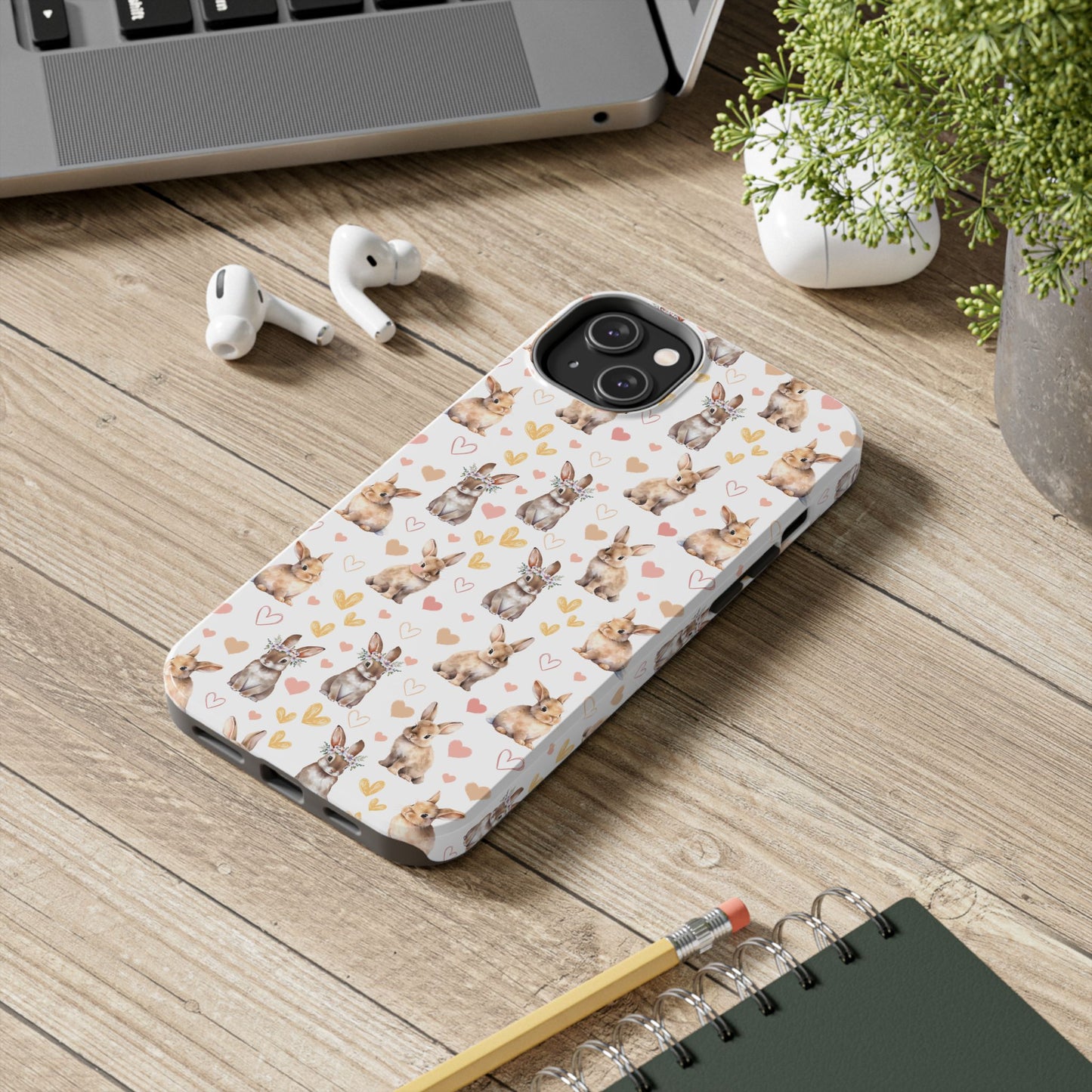 Bunny Love Tough Phone Case for iPhone and Samsung Galaxy