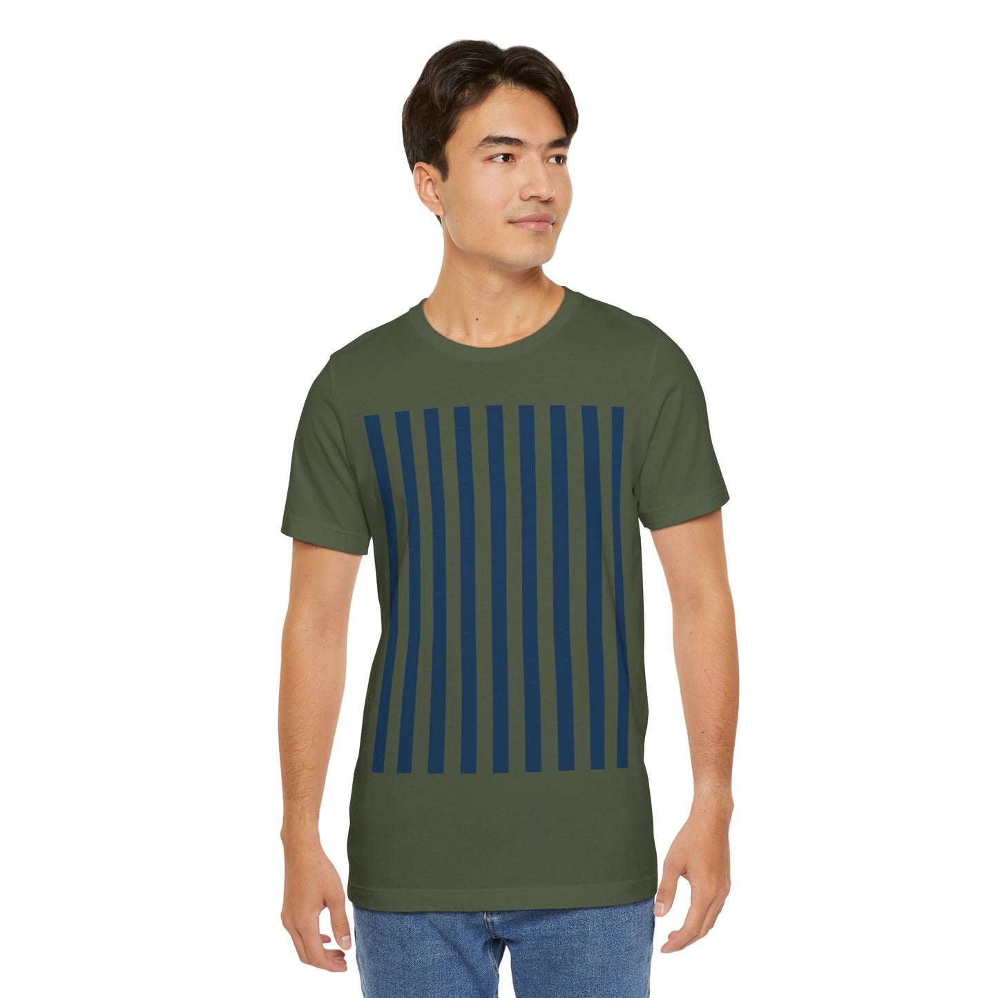 Navy Blue Stripes Shirt Royal Blue T-Shirts