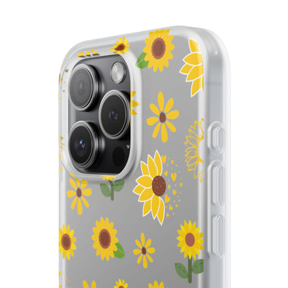 Sunflower Burst Flexible Phone Case iPhone Case Samsung Galaxy