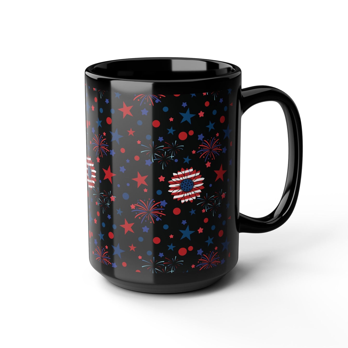 Starry Night America Black Mug Cool Summer Coffee Mug Tea Cup Spring Ceramic Mug