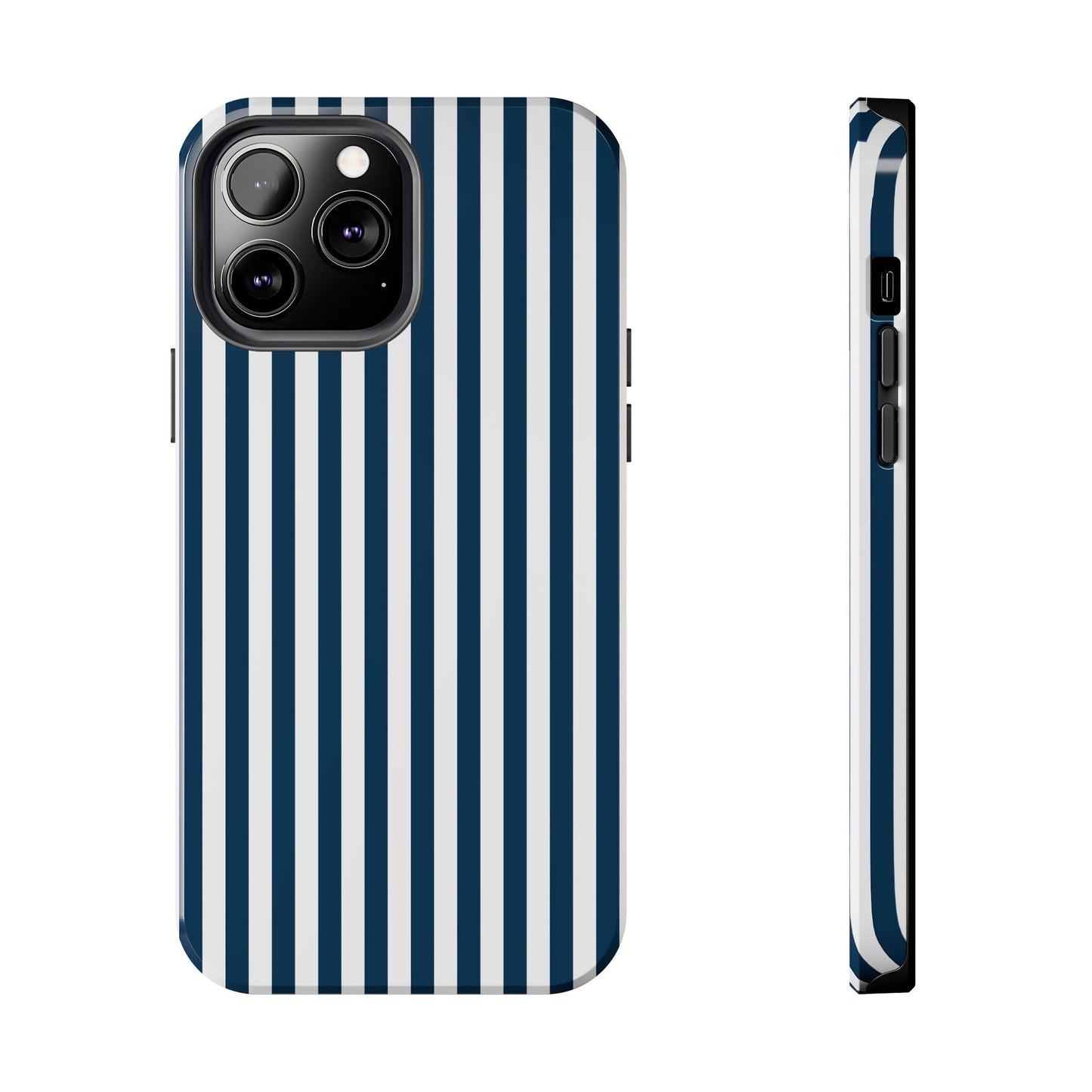 Navy Blue Stripes Tough Phone Case for iPhone and Samsung Galaxy