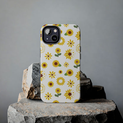 Sunflower Burst Tough Phone Case for iPhone and Samsung Galaxy