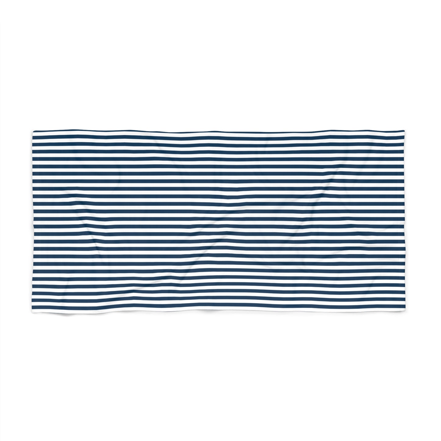 Navy Blue Stripes Beach Towel