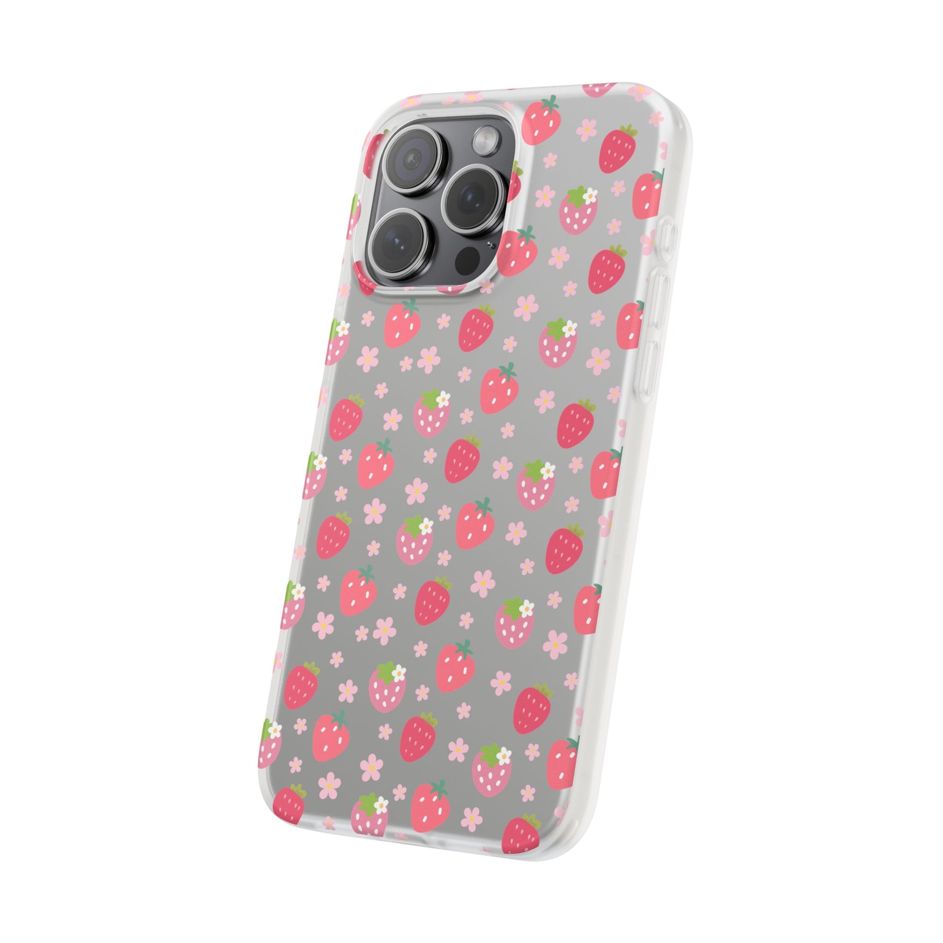 Strawberries and Daisies Flexible Phone Case iPhone Case Samsung Galaxy - Phone Case - Kristine Celestine