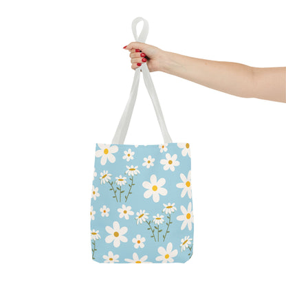 Sky Blue Daisy Tote Bag