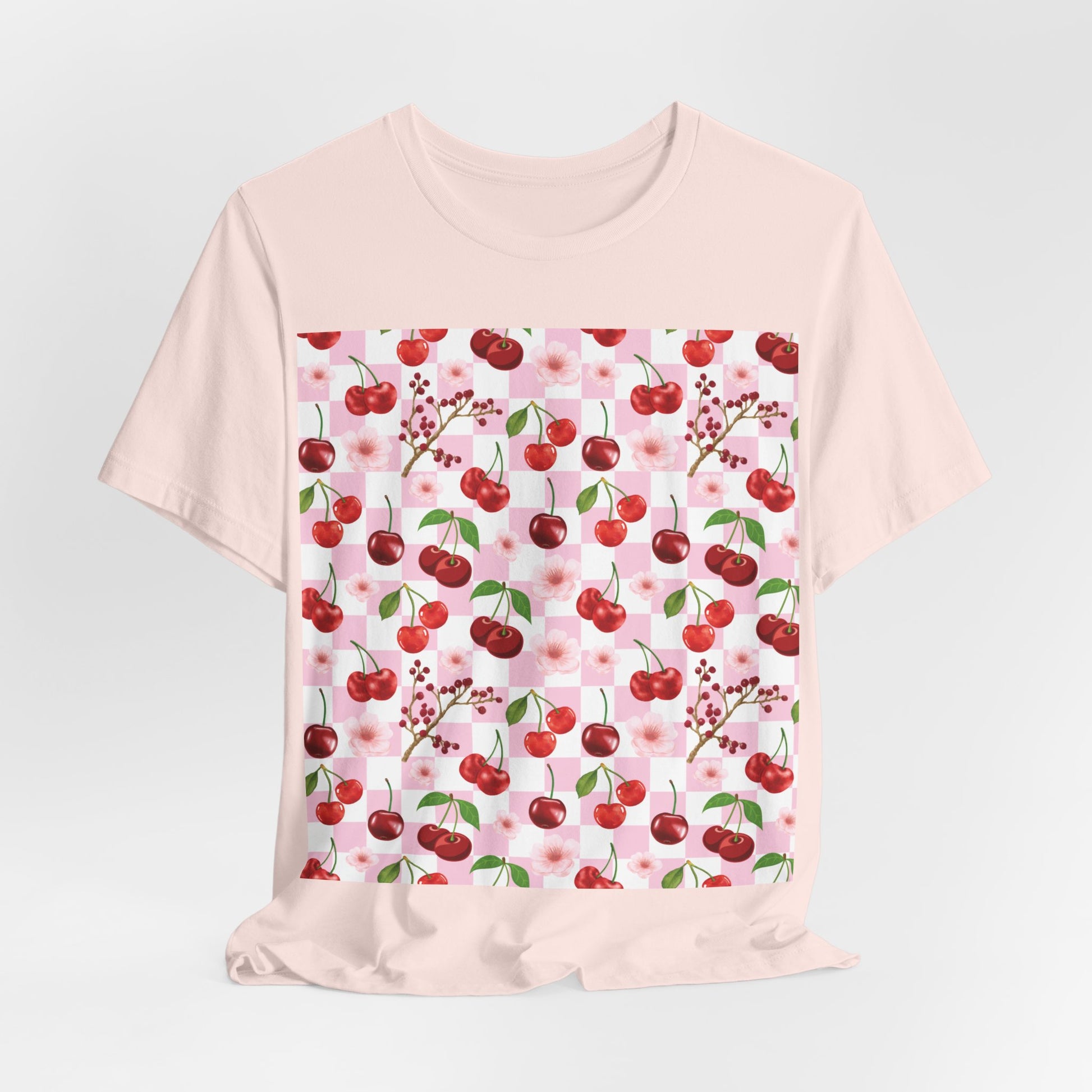 Cherry Checkerboard T - Shirt - T - Shirt - Kristine Celestine