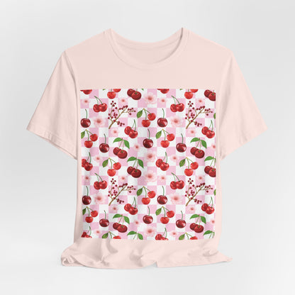 Cherry Checkerboard T - Shirt - T - Shirt - Kristine Celestine