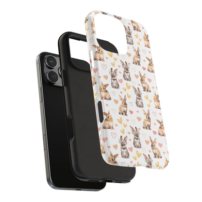 Bunny Love Tough Phone Case for iPhone and Samsung Galaxy