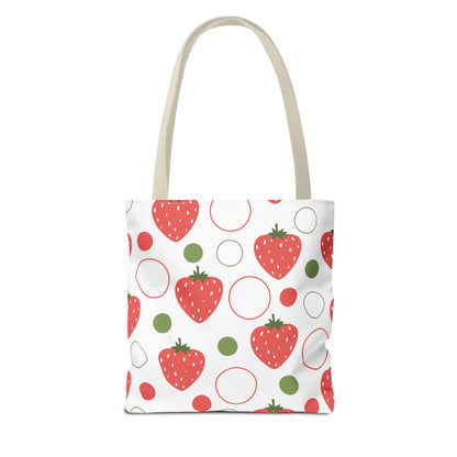 Red Strawberry Bubbles Tote Bag - Bags - Kristine Celestine