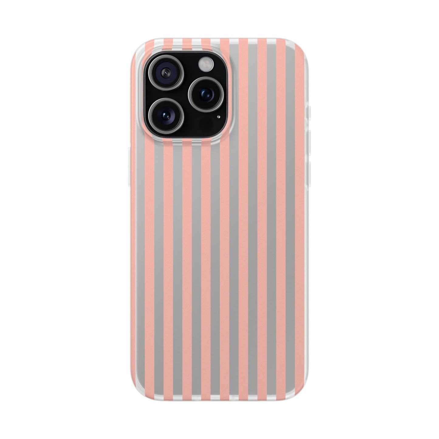 Coral Pink Stripes Flexible Phone Case iPhone Case Samsung Galaxy - Phone Case - Kristine Celestine