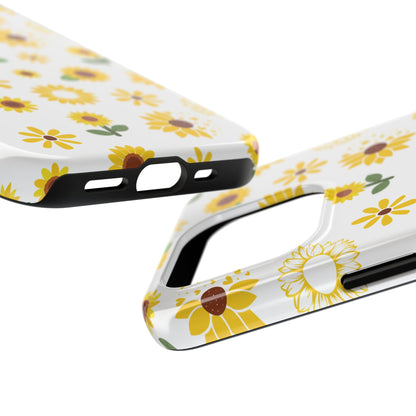 Sunflower Burst Tough Phone Case for iPhone and Samsung Galaxy