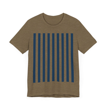 Navy Blue Stripes Shirt Royal Blue T-Shirts