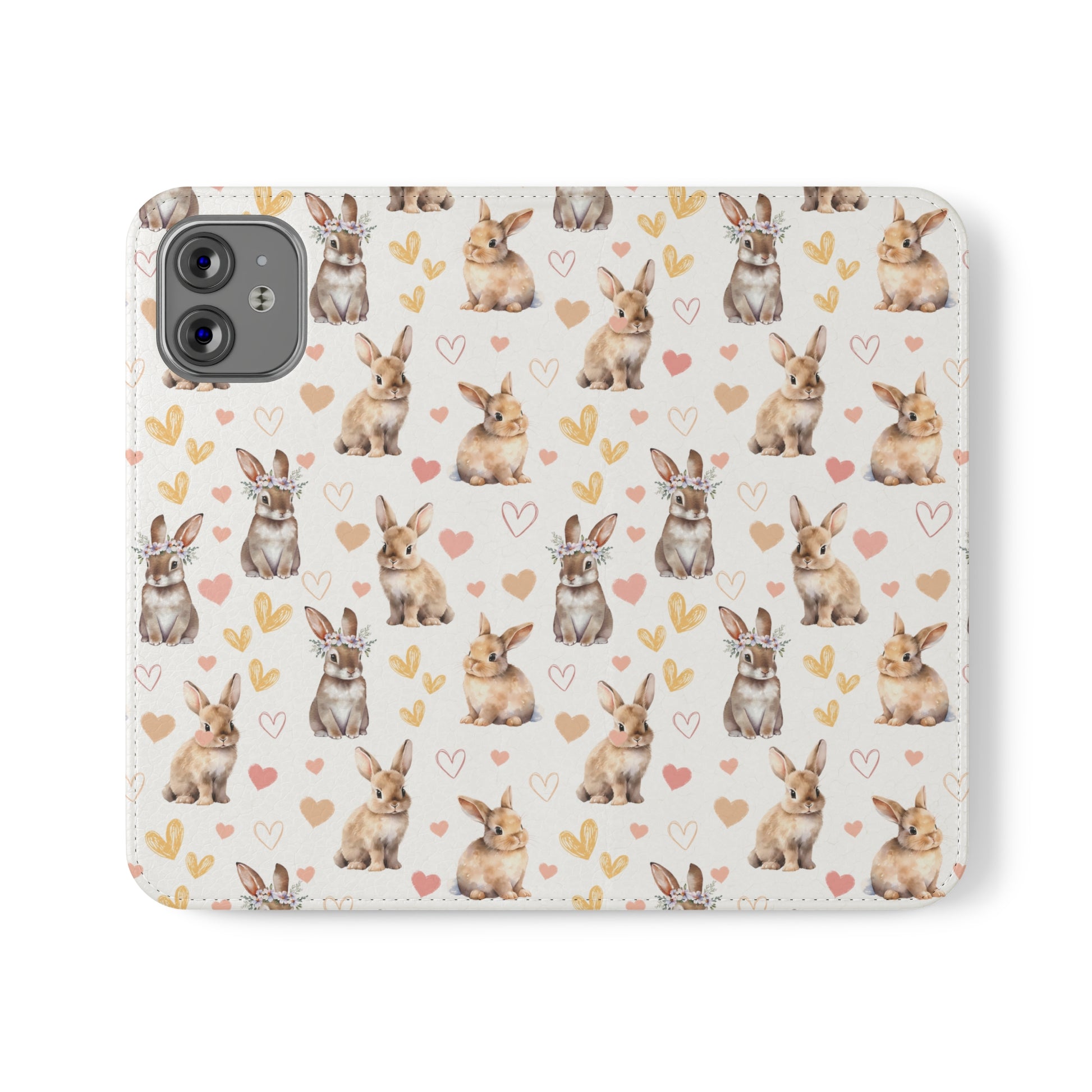 Bunny Love Flip Phone Case Cover with Pockets - Phone Case - Kristine Celestine