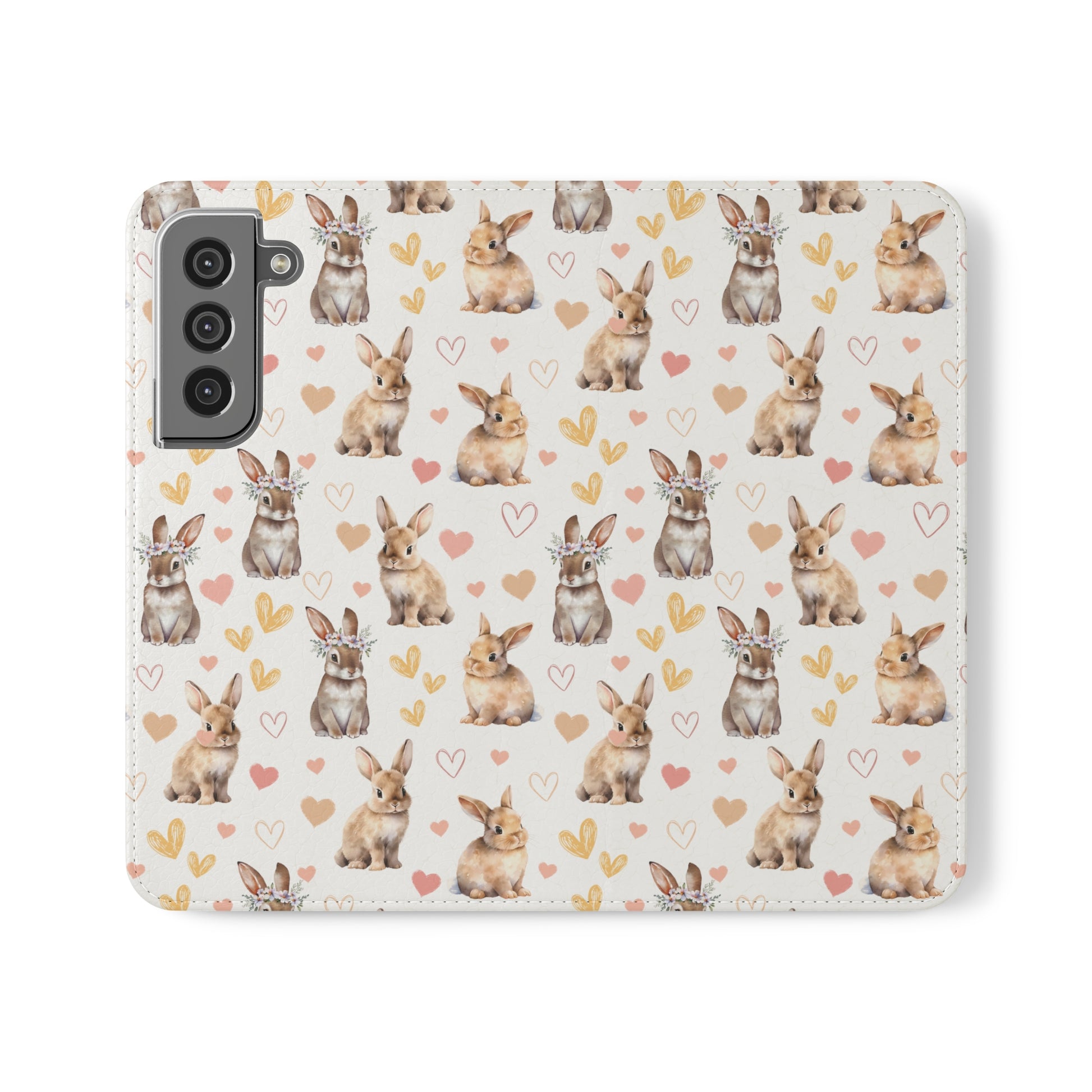 Bunny Love Flip Phone Case Cover with Pockets - Phone Case - Kristine Celestine